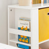 SoBuy Παιδικό ράφι με 2 κιβώτια πλακέτα πτερύγια Roaders Bookshop Montessoriana 48x27x94cm KMB48-W