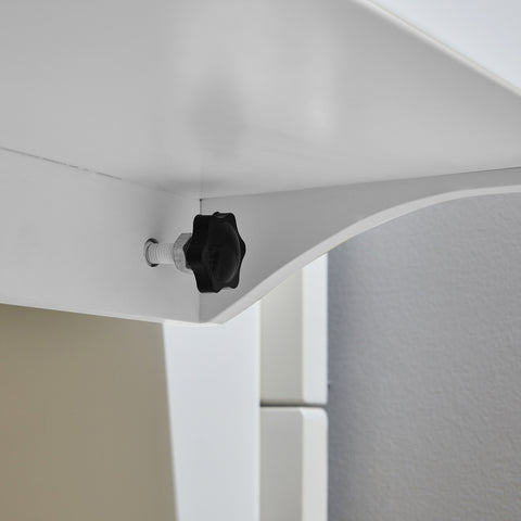 SoBuy Δίσκο κρεβατιών για υπνοδωμάτια για υπνοδωμάτιο μικρή αποθήκευση Μικρή αποθήκευση στο NKD01-W λευκό κομοδίνο
