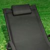 SoBuy Καρέκλα κρεβάτι κήπου σε σκόνη σιδήρου και tesl, μαύρο, ogs38-shore