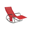 SoBuy Κήπος κουνιστών πολυθρόνας με εξωτερική κουνιστή καρέκλα με πλευρική τσέπη ανέρχεται σε 150 kg κόκκινο OGS47-R