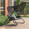 SoBuy Dondole καρέκλα Κήπος Swing Rocking Garden Bench με γκρίζα χωρητικότητα φόρτωσης σκηνής 300 kg ogs58-hg