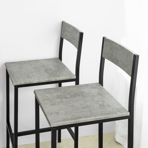 SoBuy Σετ 5 τεμαχίων πίνακα με 4 υψηλές καρέκλες, σετ επίπλων μπαλκόνι, OGT14-HG