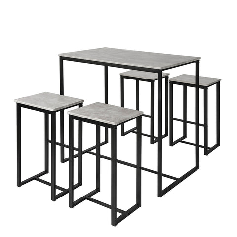SoBuy Τραπέζι και καρέκλες υψηλό τραπέζι κουζίνα ξύλο ognt15-hg