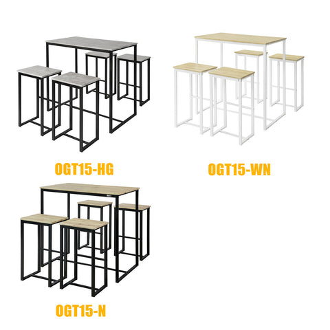 SoBuy Τραπέζι και καρέκλες υψηλό τραπέζι κουζίνα ξύλο ognt15-hg