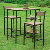 SoBuy Τραπέζι και καρέκλες υψηλής τραπεζικής κουζίνας ξύλινη κουζίνα με 2 καρέκλες OGT16-N